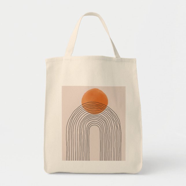 Tote Bag Belle ligne d'art Cercle d'impression (Devant)