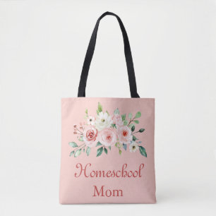 Tote Bag Belle maman d'école rose