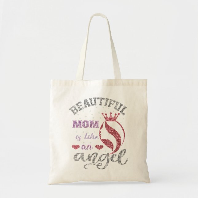 Tote Bag Belle maman est comme un ange (Devant)