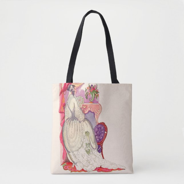 Tote Bag belle mariée dans une belle robe (Devant)