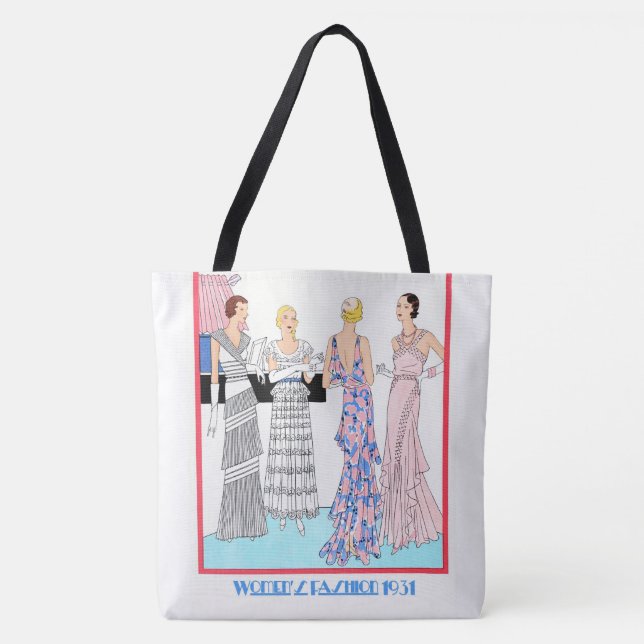 Tote Bag Belle mode féminine 1931 (Devant)