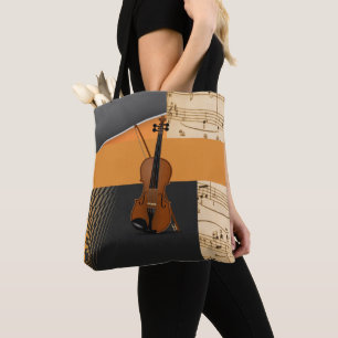 Tote Bag Belle musique abstraite violon design