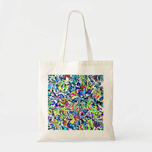 Tote Bag Belle peinture abstraite colorée (Devant)