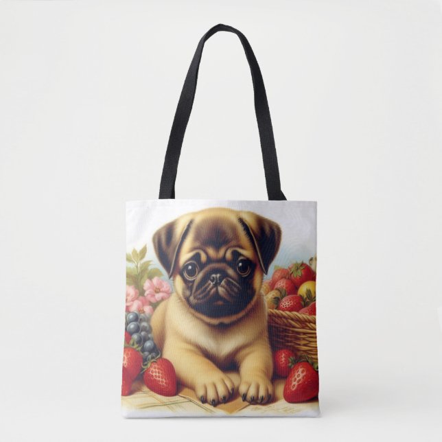 Tote Bag Belle peinture Vintage Carlin (Devant)