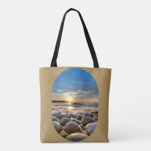 TOTE BAG BELLE PLAGE SOLEIL SUR ARRIÈRE - PLAN BROWN