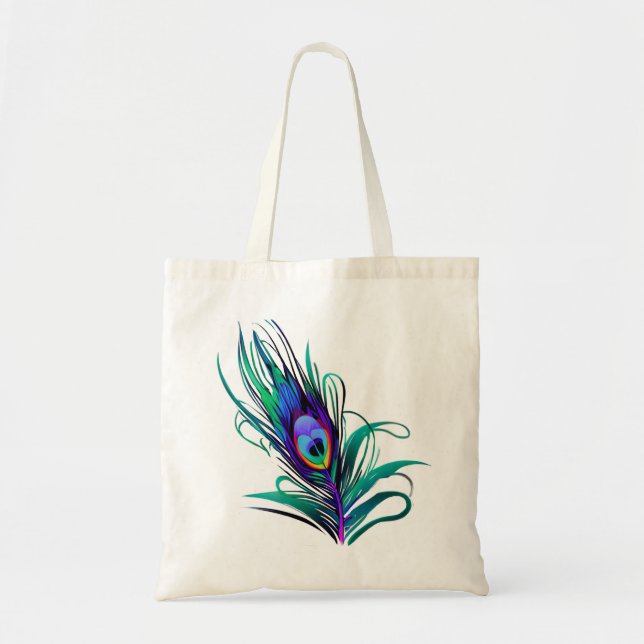 Tote Bag Belle plume de paon (Devant)