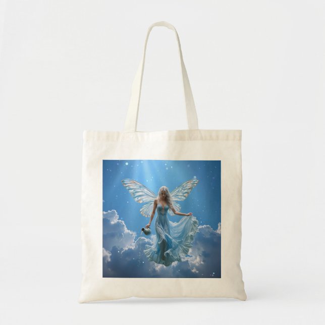 Tote Bag Belle poitrine Aquarius dans les nuages (Devant)