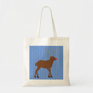 Tote Bag Belle renne de Noël avec nez rouge
