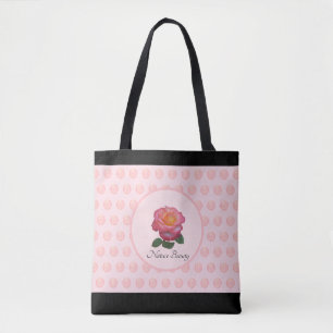 Tote Bag Belle Rose Rose Et Points