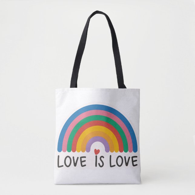 Tote Bag Belle Simple Minimal Amour Est Fierté D'Amour (Devant)