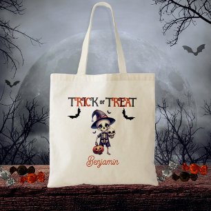 Tote Bag Belle squelette pour enfant ou traiter l'Halloween