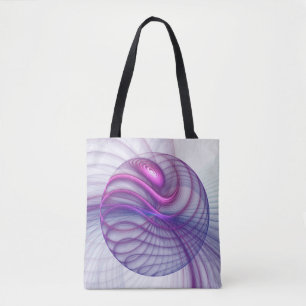Tote Bag Belle Swing Moderne Art Fractal Abstrait Rose