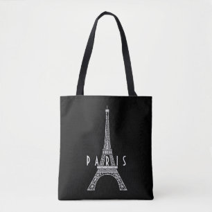 Tote Bag Belle tour blanche France Paris Eiffel