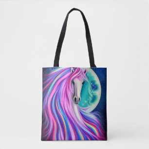 Tote Bag Belle Unicornes Plein Flower Graphic