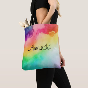 Tote Bag Belles couleurs arc-en-ciel Design abstrait