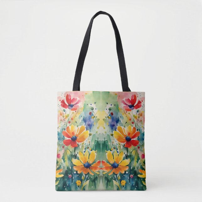 Tote Bag Belles fleurs et Roses sucrés (Devant)