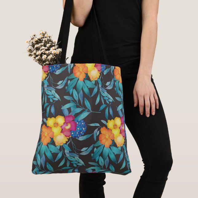 Tote Bag Belles Florales Fourre-tout (De près)