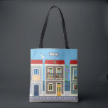 Tote Bag Belles maisons portugaises avec tuiles ou azulejos<br><div class="desc">Lorsque vous vous promenez dans les rues anciennes de Lisbonne, Porto ou d'autres villes portugaises, vous découvrirez que l'histoire et la modernité se marient harmonieusement, laissant des souvenirs indélébiles à tous ceux qui visitent. Chaque ville possède des trésors architecturaux, mais le charme des vieilles maisons portugaises avec balcons en fer...</div>