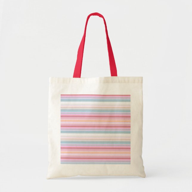 Tote Bag Belles rayures roses blanches (Devant)