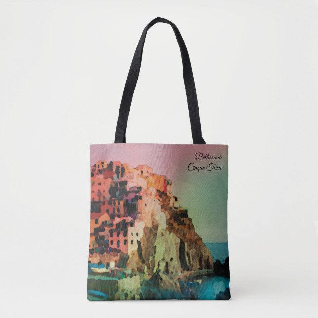 Tote Bag ** Bellissima Italie Langue italienne Cinque Terra (Devant)