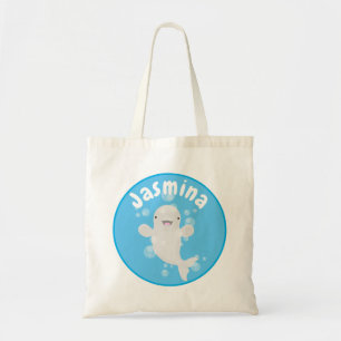 Tote Bag Béluga mignon bulles dessin de dessin animé