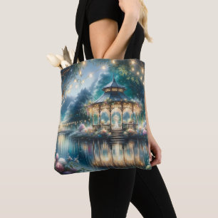 Tote Bag Belvédère de jardin enchanté, reflet du crépuscule