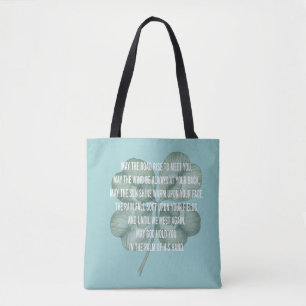 Tote Bag Bénédiction Irlandaise Traditionnelle Dessin de Tr