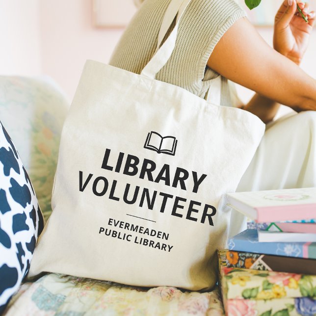 Tote Bag Bénévole du nom de la bibliothèque (Créateur téléchargé)