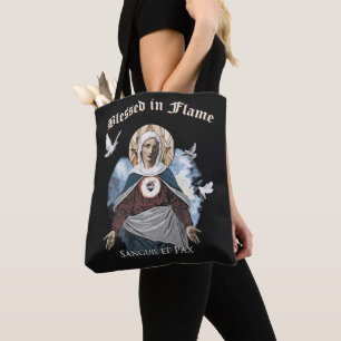Tote Bag Béni dans la flamme - Design gothique