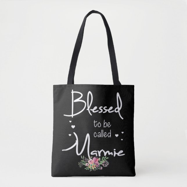 Tote Bag Béni d'être appelé Mamie Cute Daisy Flower Mothe (Devant)