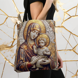 Tote Bag Béni Mère Marie et Bébé Jésus Religoie