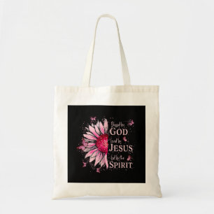 Tote Bag Béni Par Dieu - Aimé Par Jésus Tournesol Rose