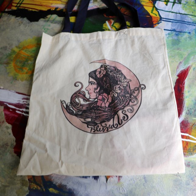 Tote Bag Béni Soit La Déesse Lune Art Pagan (Créateur téléchargé)
