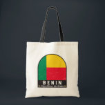 Tote Bag Bénin Distresse Vintage<br><div class="desc">emblème du Bénin en détresse avec le drapeau et les armoiries.</div>
