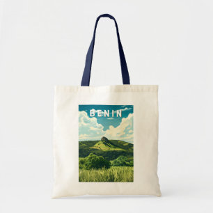 Tote Bag Bénin Illustration Voyage Art Vintage