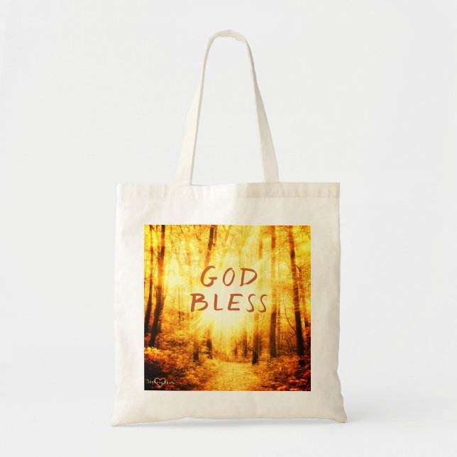 TOTE BAG BÉNISSEZ LE SOLEIL FOURRE-TOUT D'OR (Devant)
