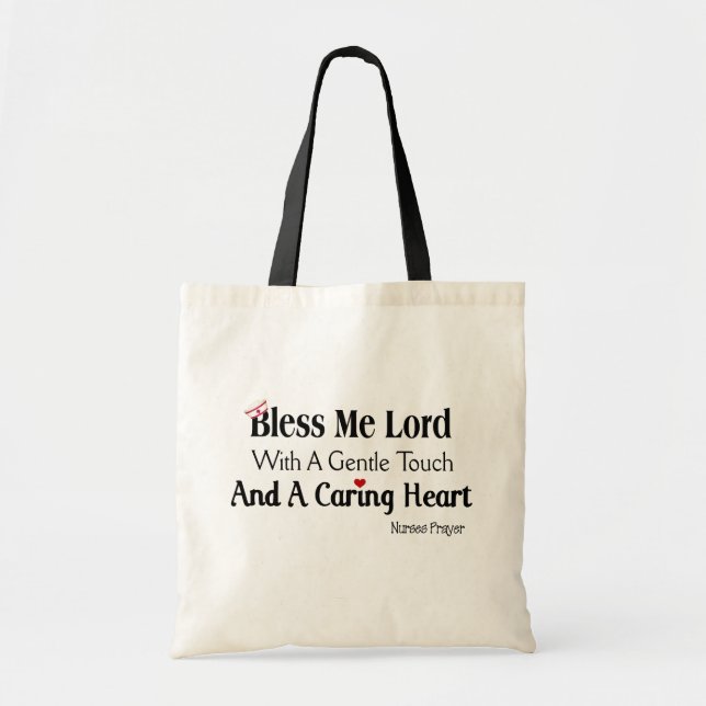 Tote Bag Bénissez-moi Seigneur Nurses prière (Devant)