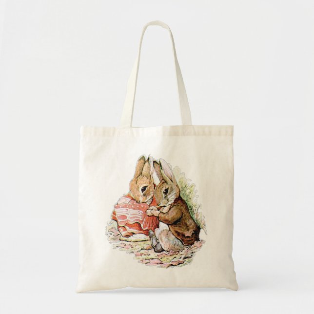 Tote Bag Benjamin Bunny et Peter Rabbit planifient leur rai (Devant)