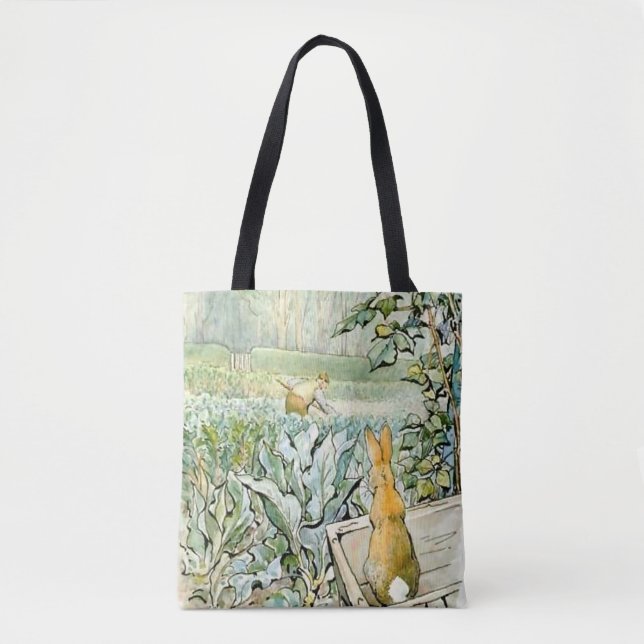 Tote Bag "Benjamin Bunny Watches Farmer Brown" par Beatrix  (Devant)