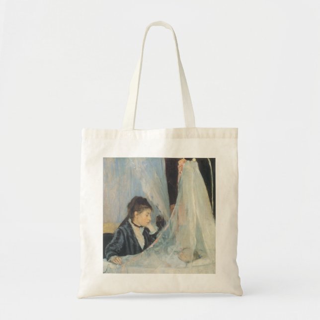 Tote Bag Berceau par Berthe Morisot, Impressionnisme Vintag (Devant)