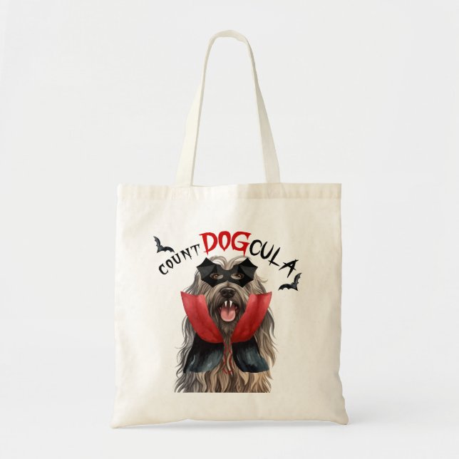 Tote Bag Bergamasco Vampire Chien Tricot ou traitement (Devant)
