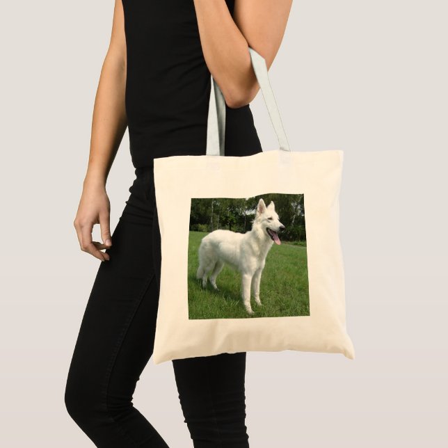 Tote Bag berger allemand blanc complet (Devant (produit))