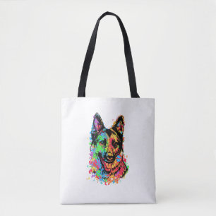 Tote Bag Berger allemand coloré