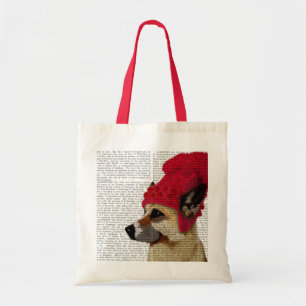 Tote Bag Berger allemand en Casquette laine rouge