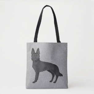 Tote Bag Berger allemand noir Chien de dessin animé mignon 