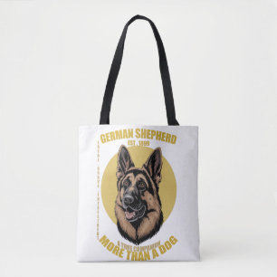 Tote Bag Berger Allemand Plus Qu'un Chien Fidèle Brave Inte