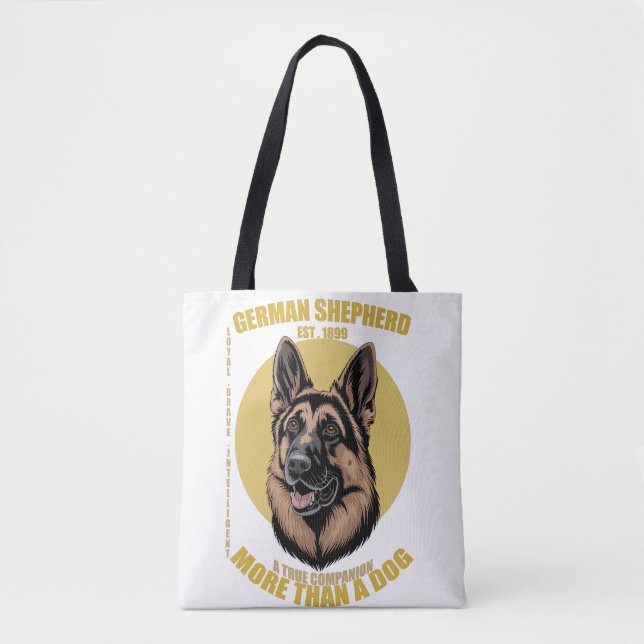 Tote Bag Berger Allemand Plus Qu'un Chien Fidèle Brave Inte (Devant)