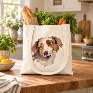 Tote Bag Berger Australien aux Yeux Bleus Magnifiques