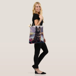 Tote Bag Berger Belge sur une Pagaie : Une Aventure Scéniqu