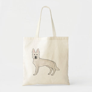 Tote Bag Berger Blanc Suisse Blanc GSD Chien de Dessin Anim